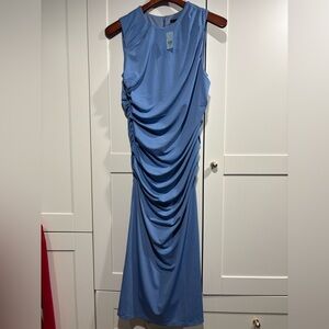 Ann Taylor Ruched Midi Dress